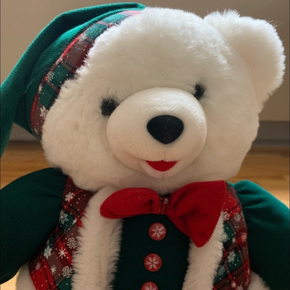 ♦️SOLD♦️VINTAGE 1994 CHRISTMAS SNOWFLAKE TEDDY BEAR 22” - Picture 10 of 11